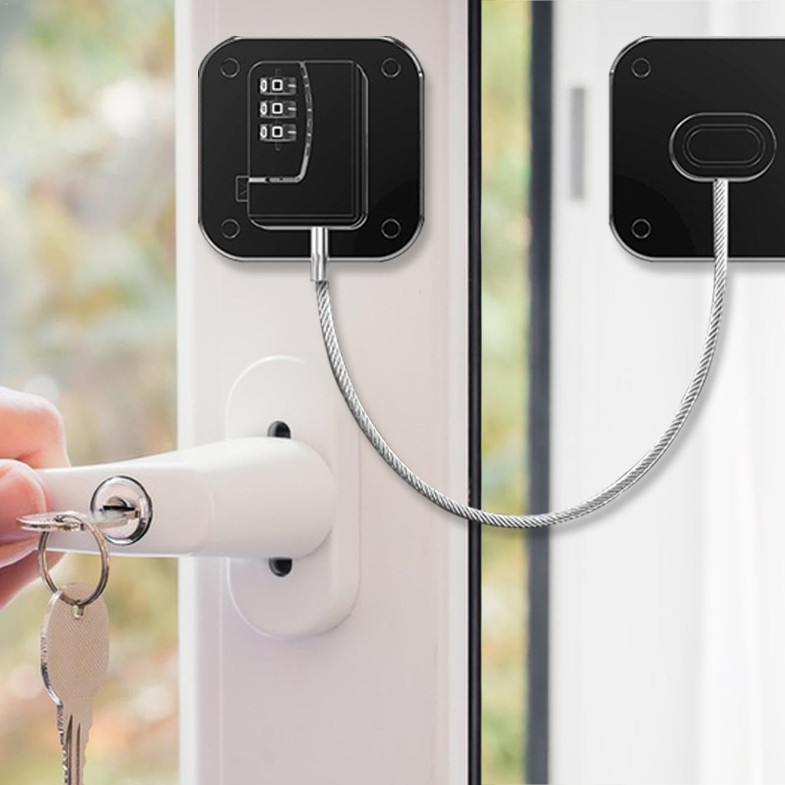 Shakven Child Proof Fridge Lock - Self Adhesive No Drill Baby Safety Locks for Refrigerator, Window Cabinets & More | Secure Password Protection for Homes with Toddlers (Perfect for Kitchen Safety & Childproofing)