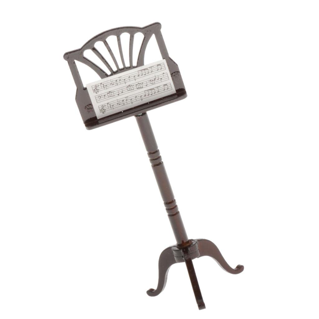 Amagogo Dollhouse Music Stand - Miniature Sheet Music Stand for Dollhouse Accessories | Perfect for Dollhouse Decor, Miniature Displays & Collectibles
