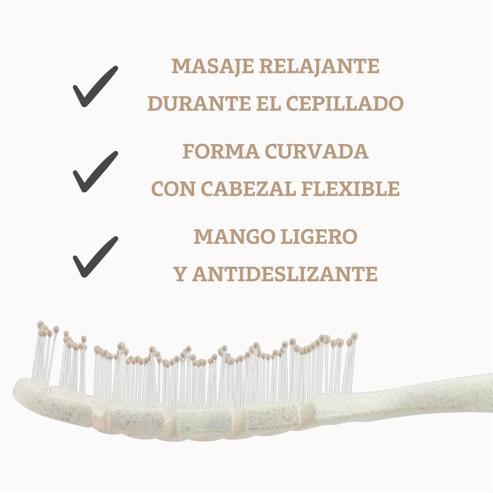 Anti-Pull Detangling Hair Brush for Curly & Straight Hair - 100% Organic Natural Wheat Fiber Comb - Eco-Friendly & Pain-Free Hair Styling for Daily Use, Travel & Salon Styling