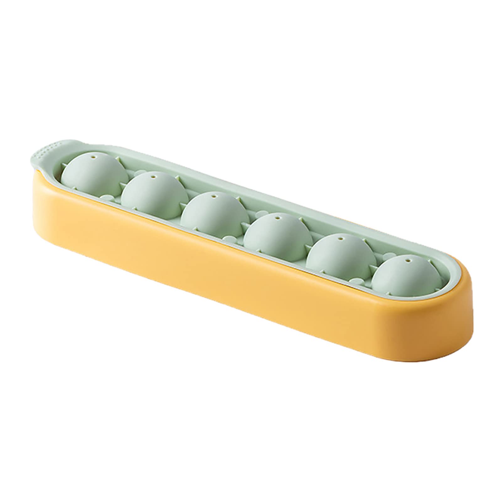 Flexible Silicone Ice Cube Tray with 6 Molds - Easy Release, Stackable, BPA-Free for Cocktails, Whiskey, and Beverages - Perfect for Home Bars, Parties, and Everyday Use