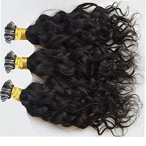 Brazilian Pre-Bonded I-Tip Human Hair Extensions - 100g/100 Strands Loose Wavy Keratin Fusion Hair (22 Inch, #4 Dark Brown) for Natural Volume & Styling | Perfect for Weddings, Parties & Everyday Wear