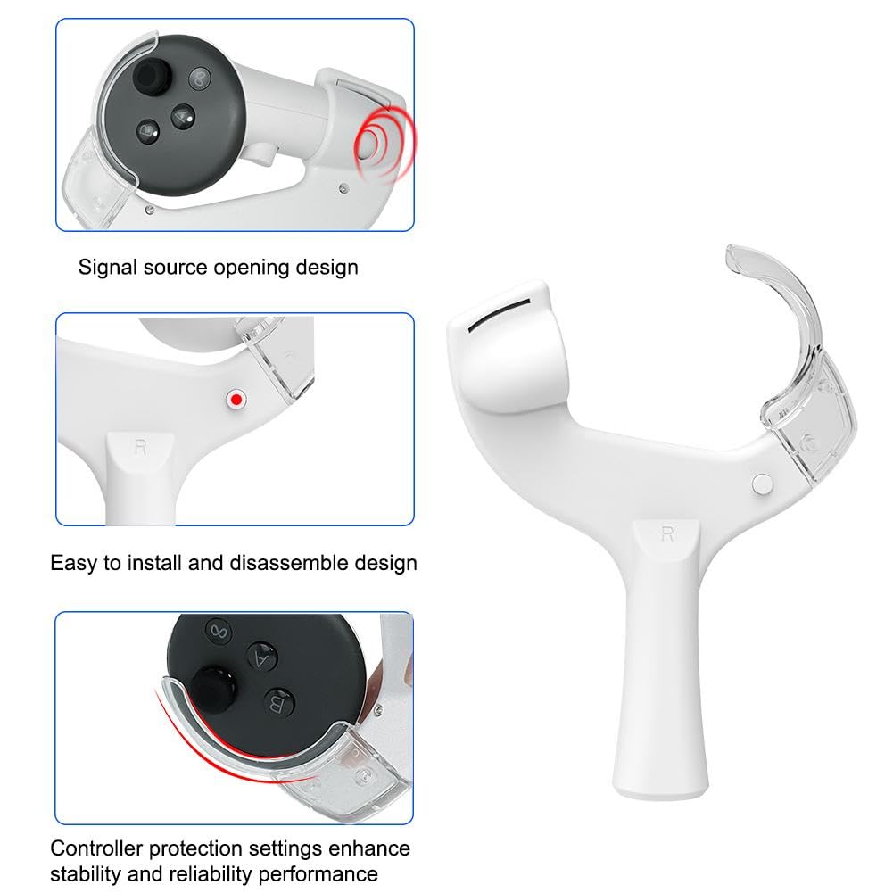 Oculus Quest 3 VR Table Tennis Racket Handle Adapter - Meta Quest 3 Controller Accessories for Realistic VR Ping Pong Gaming Experience | Perfect for VR Sports, Fitness Training & Immersive Gameplay