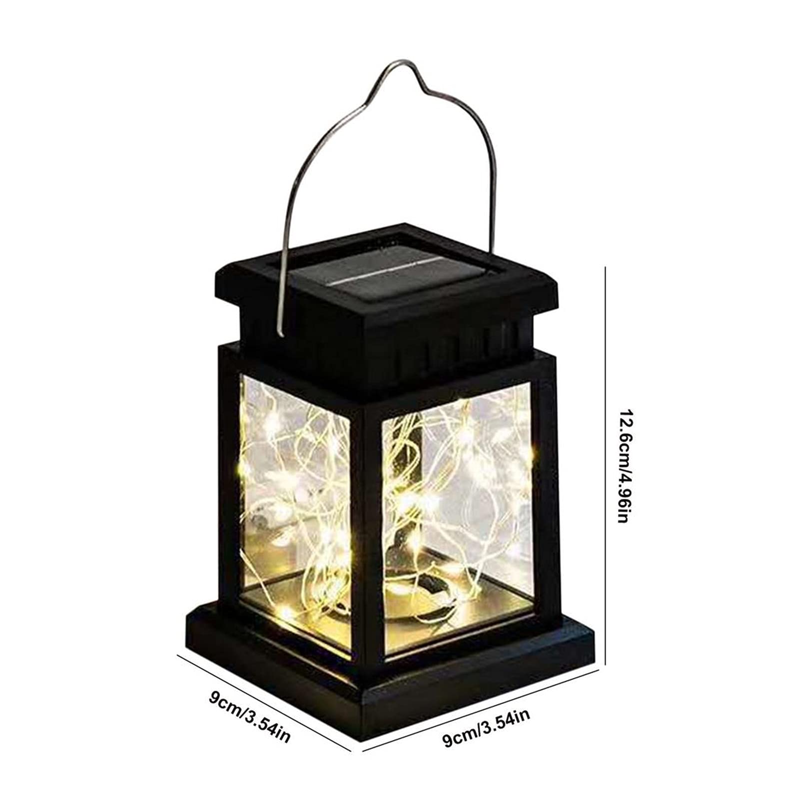 **Solar Powered Hanging Lantern - Waterproof Outdoor Garden Light, Retro Patio Decor, Landscape & Festival Lighting (Warm White) - Perfect for Backyard, Camping & Wedding Decorations**