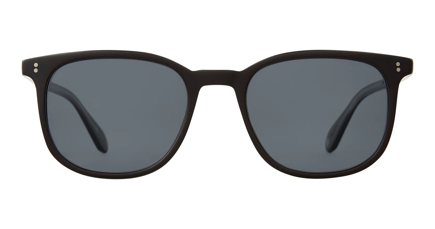 Garrett Leight Bentley 2036 Polarized Sunglasses - Matte Black Frame for Men & Women | UV Protection, Fashion Eyewear for Driving, Beach & Outdoor Activities