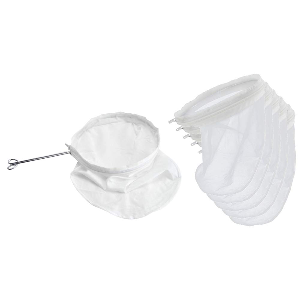Premium YARNOW Tea Filter Bags - Fine Mesh Strainer for Nut Milk, Cold Brew & Juicing - Food Grade Reusable Bags with Stainless Steel Handle - Perfect for Homemade Almond Milk, Herbal Tea & Coffee Brewing