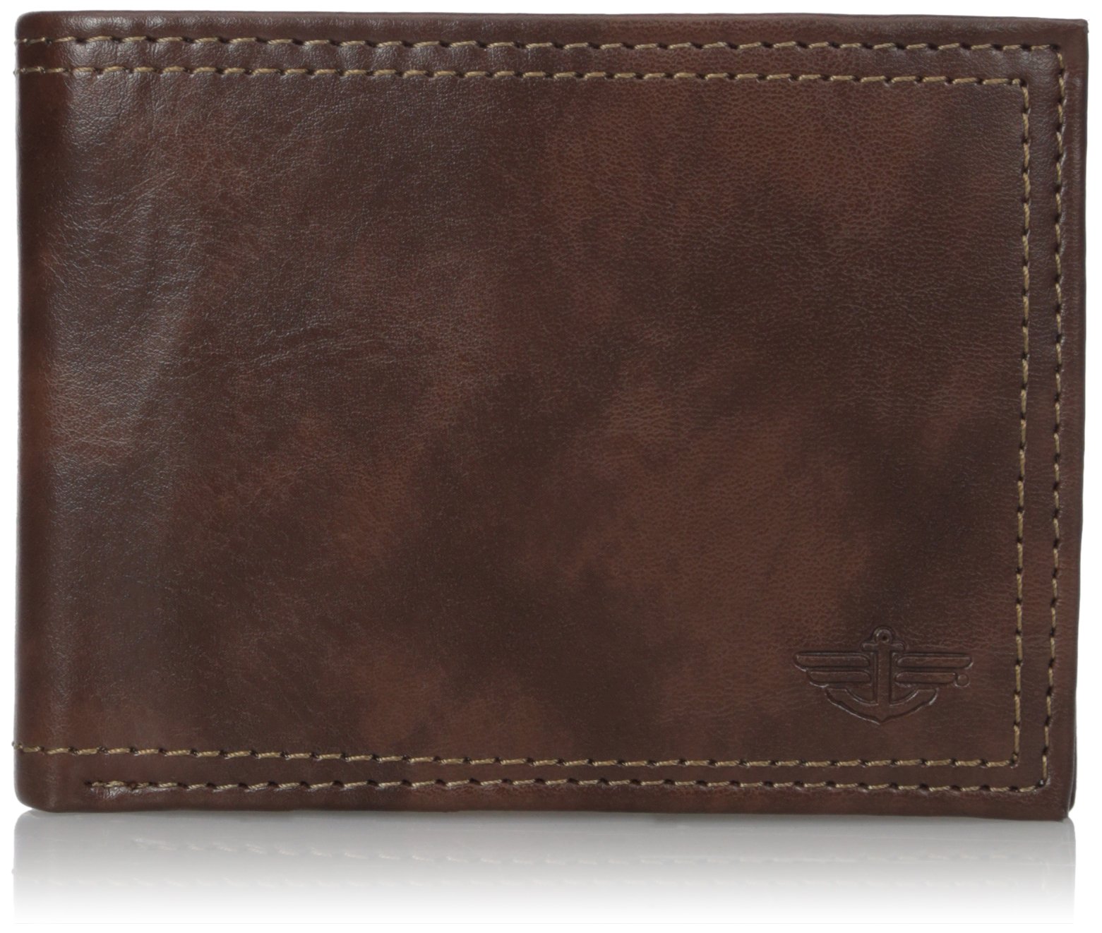 Dockers Men's Extra Capacity Bifold Wallet with ID Window & 12 Card Slots - RFID Blocking Leather Wallet for Business Travel & Everyday Use