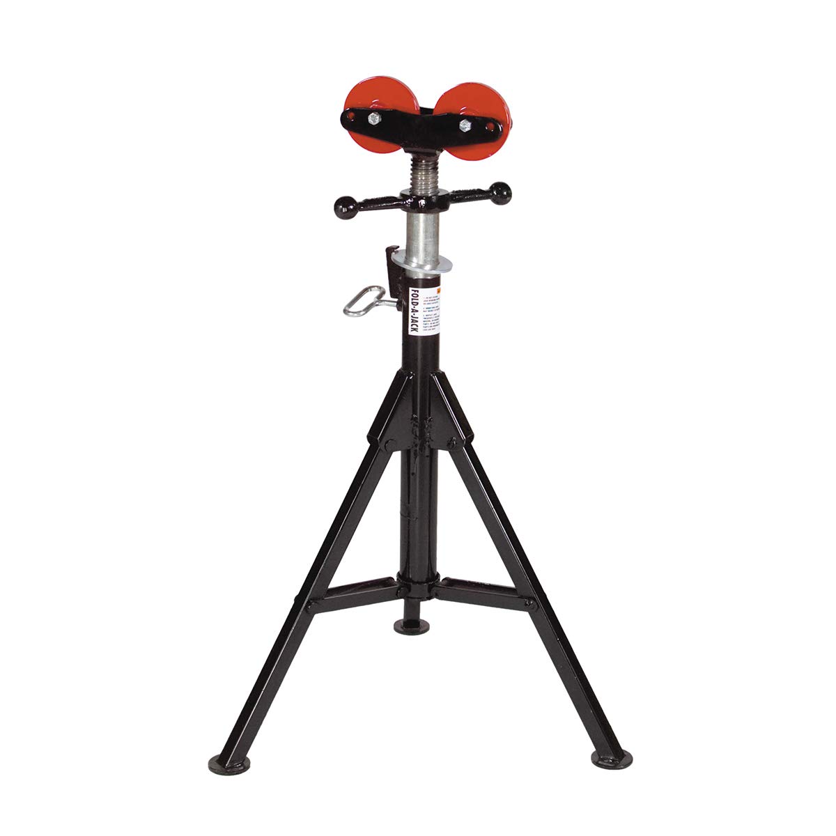 24 Inch Heavy Duty Roller Head Pipe Stand - Adjustable Support for Plumbing, HVAC & Construction - Perfect for Pipe Fitting, Welding & Maintenance Work