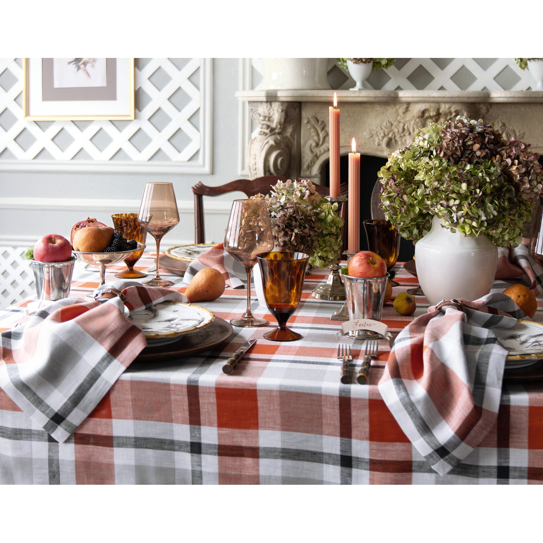 Buffalo Check Table Throw - Red & Black Plaid Tablecloth for Fall & Winter Decor - Perfect for Thanksgiving, Christmas, and Cozy Home Dining Scenes