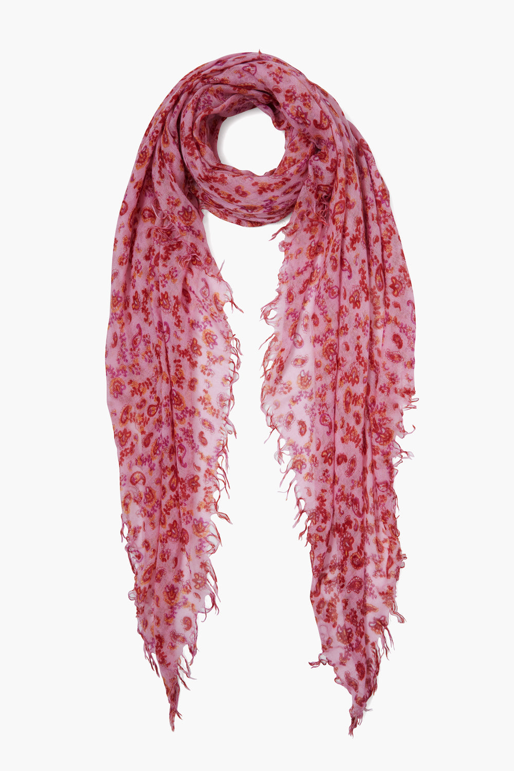 Luxury Cashmere Silk Scarf - Fuchsia Pink Paisley Pattern for Women | Elegant Winter Fashion Accessory | Perfect for Office, Party & Travel