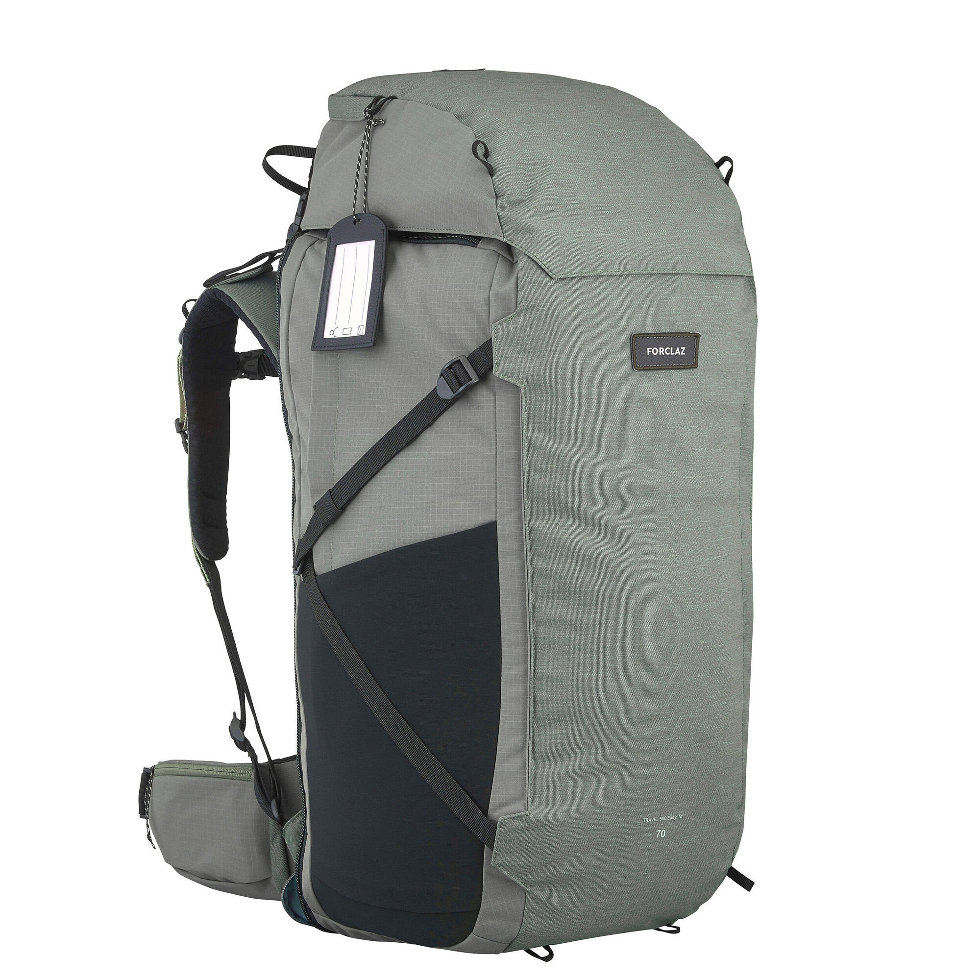 Forclaz Men's Travel 900 70+6L Hiking Backpack - Lightweight Waterproof Camping Backpack for Outdoor Adventures & Travel