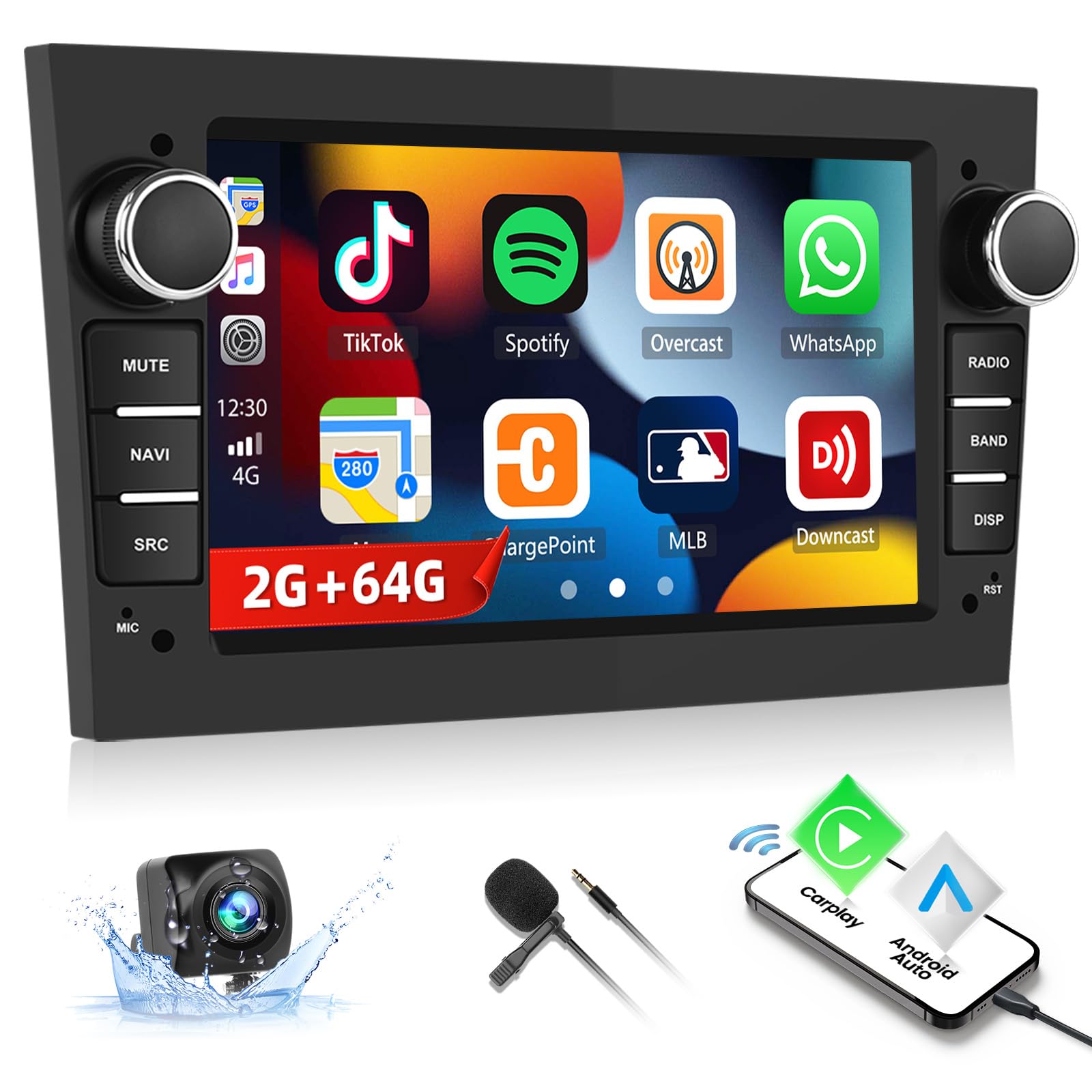 2G+64G CAMECHO Android 13 Car Stereo for Opel Astra Corsa Vauxhall Meriva Zafira - 7