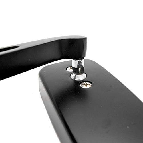 Universal 8mm 10mm Motorcycle Wing Side Mirror - Black Rectangle Rearview Mirror for Enhanced Safety & Style - Perfect for Cruisers, Choppers & Street Bikes