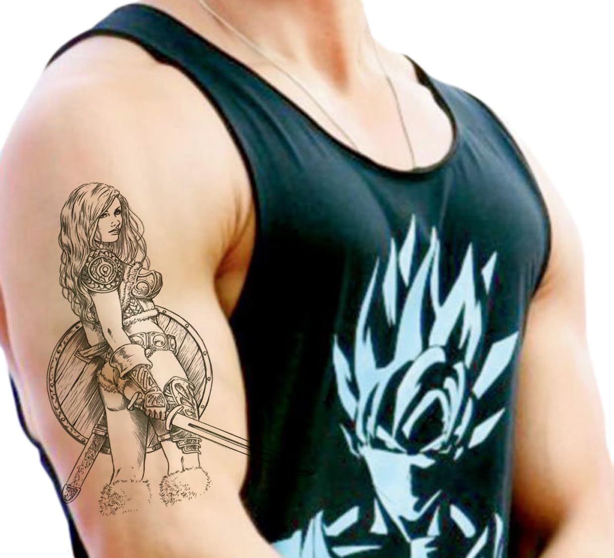 Waterproof Temporary Tattoo Stickers for Men & Women - 3D Realistic Flowers, Butterflies, Stars, Angels, Wolves & Armband Designs (21X15cm) | Perfect for Parties, Halloween, Cosplay & Body Art