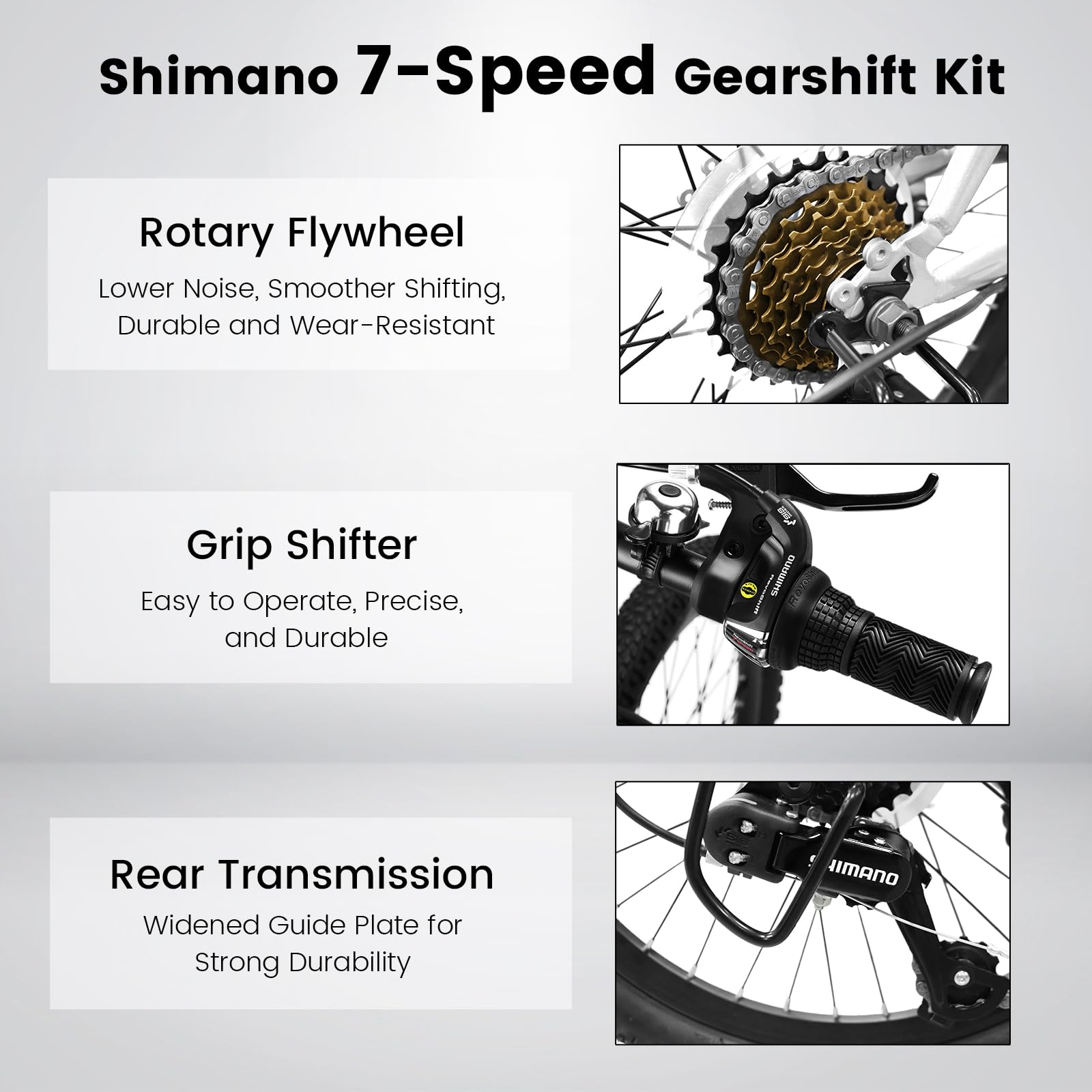 **Ecarpat 20 Inch Kids' Bike for Ages 6-12 | 7-Speed Mountain Bike for Boys & Girls | Birthday Gift | Outdoor, City & Snow Cycling | Pink, Blue, Green, White Options**    *(Perfect for Birthday Gifts, Outdoor Adventures, Commuting & Winter Riding!)*