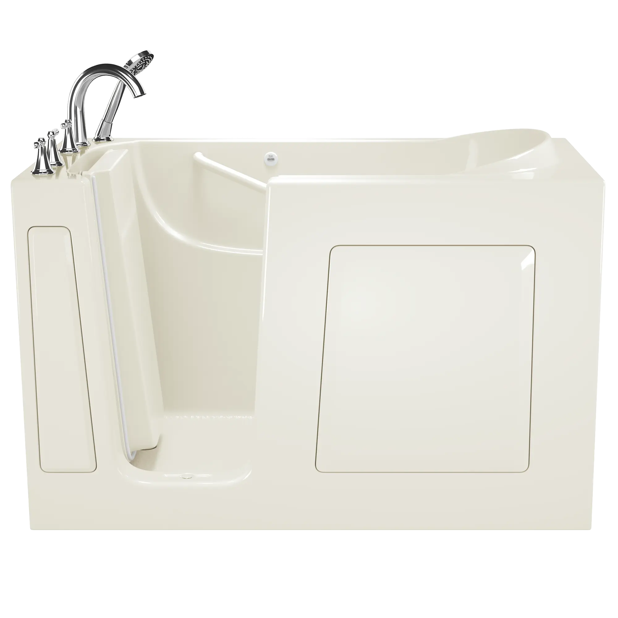 30 x 60 Inch Gelcoat Walk-in Bathtub with Soaker System - Left Hand Drain & Faucet Included | Ideal for Seniors & Mobility Challenges | ADA Compliant Safety Tub for Elderly Bathing