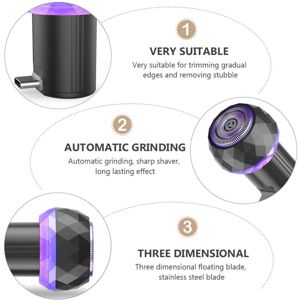 Healifty Men's Electric Razor - 3D Rotary Shaver & Beard Trimmer, Waterproof & Portable for Travel, Home & Office Use - Cordless Rechargeable Shaving Kit