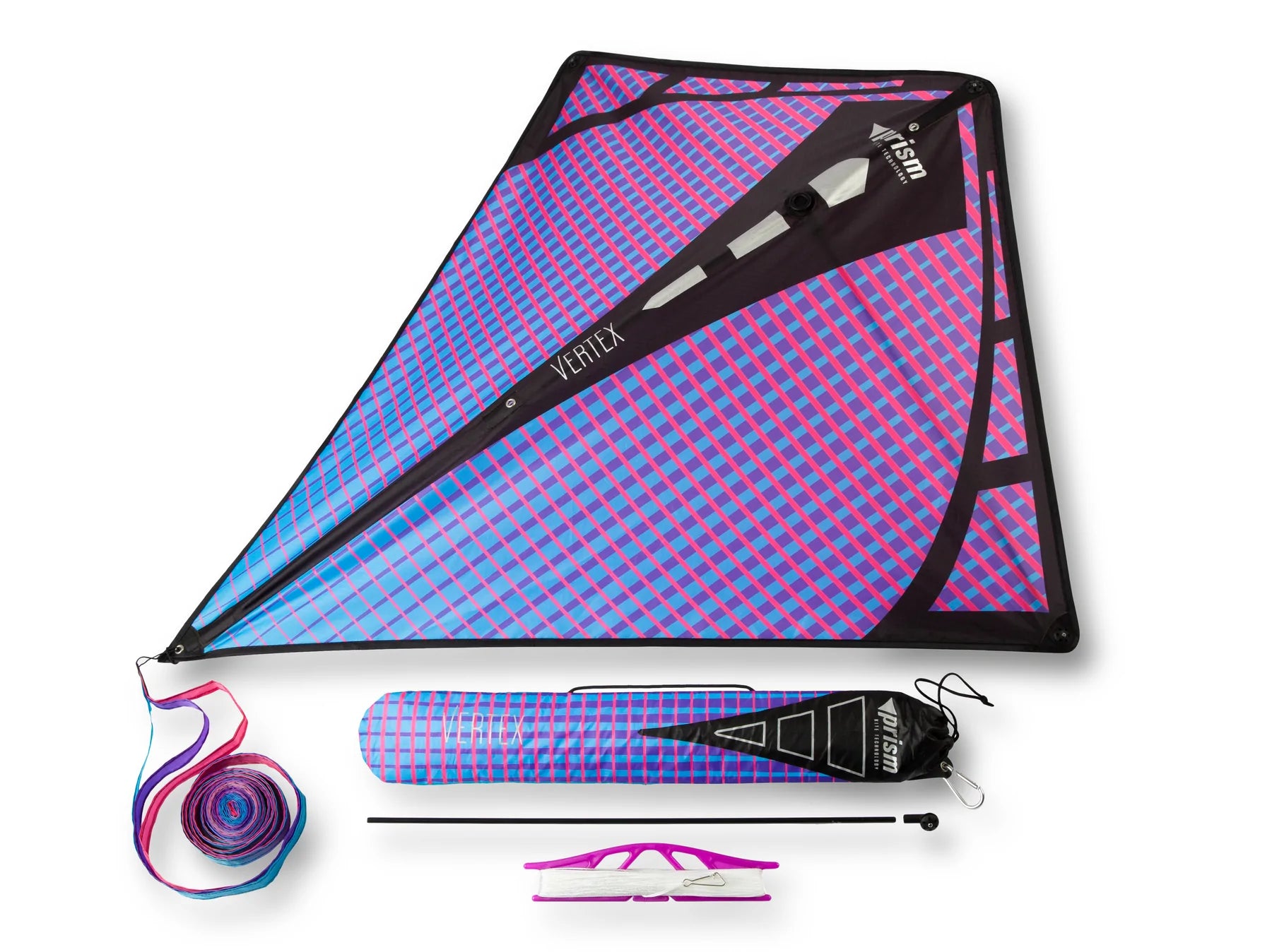 Prism Vertex Diamond Kite - UV Ultraviolet Flying Kite for Beach, Park & Outdoor Adventures - Perfect for Kids and Adults