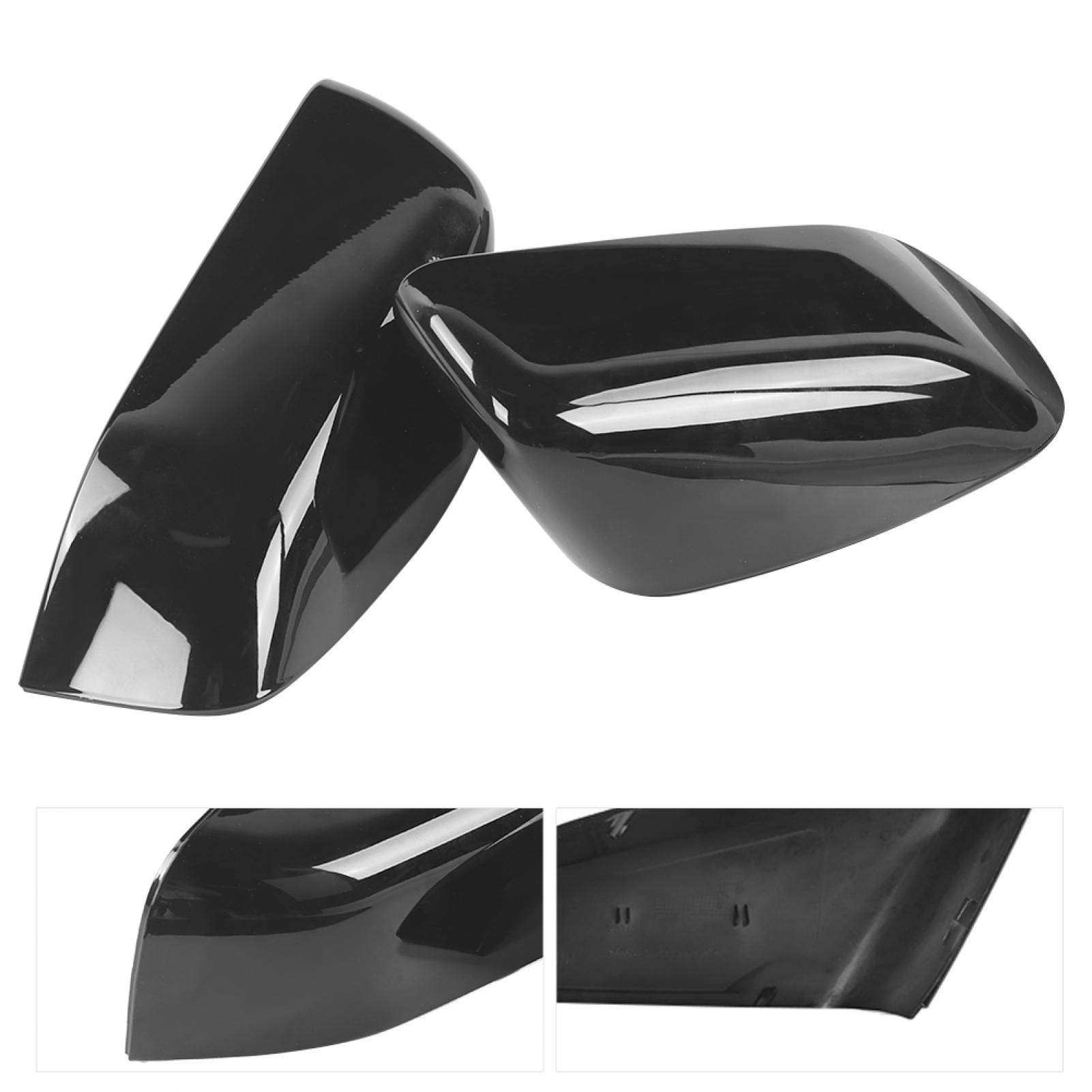 Fydun Glossy Black Rearview Mirror Covers for Land Rover LR2 & LR4 - 2-Piece Set - Perfect for Off-Roading & Daily Driving Protection