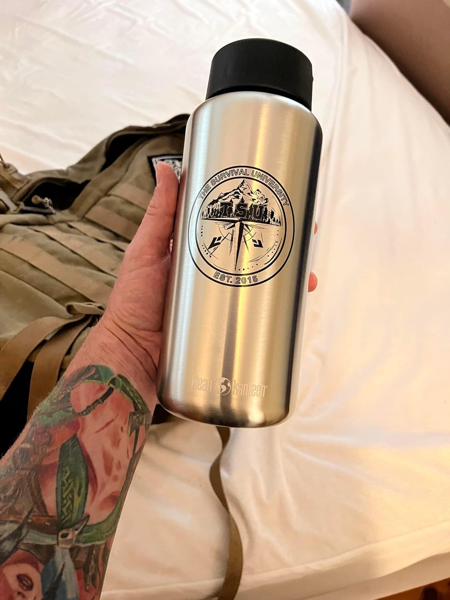 Klean Kanteen 40oz Wide Mouth Stainless Steel Water Bottle with TSU Logo - Insulated, Leak Proof for Hiking, Gym & Outdoor Activities