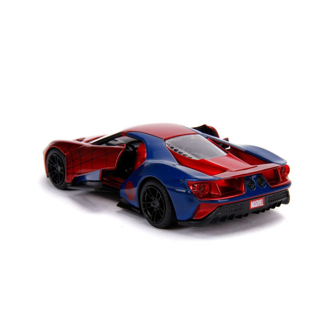 1:32 Scale 2017 Ford GT Spiderman Edition Diecast Model Car - Collectible Toy for Kids & Adults, Perfect for Display, Gifts, and Marvel Superhero Fans