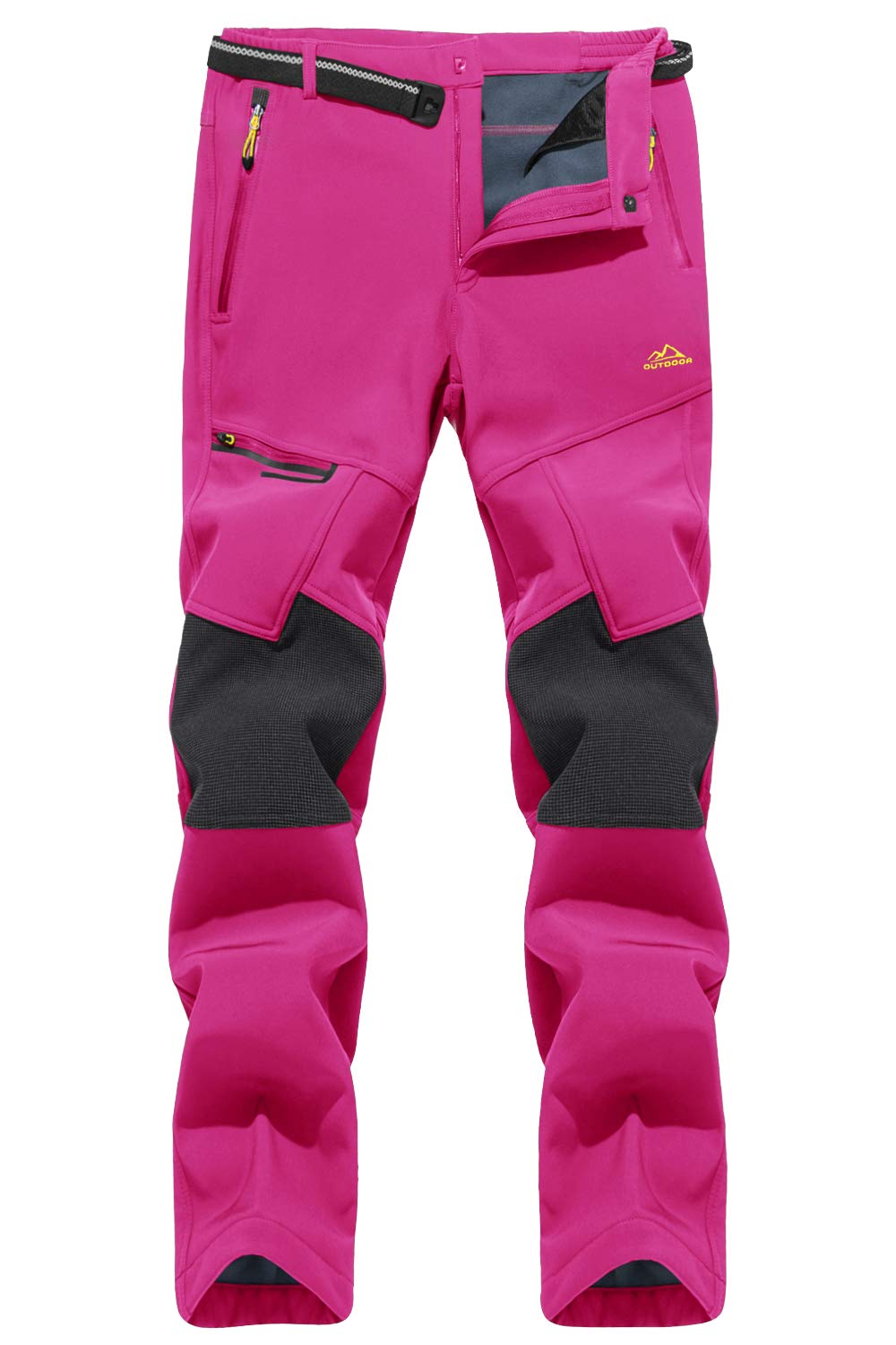 TACVASEN Women's Fleece Lined Winter Pants - Windproof Softshell Snow Pants for Skiing & Snowboarding (No Belt) | Cold Weather Outdoor Activities & Winter Sports