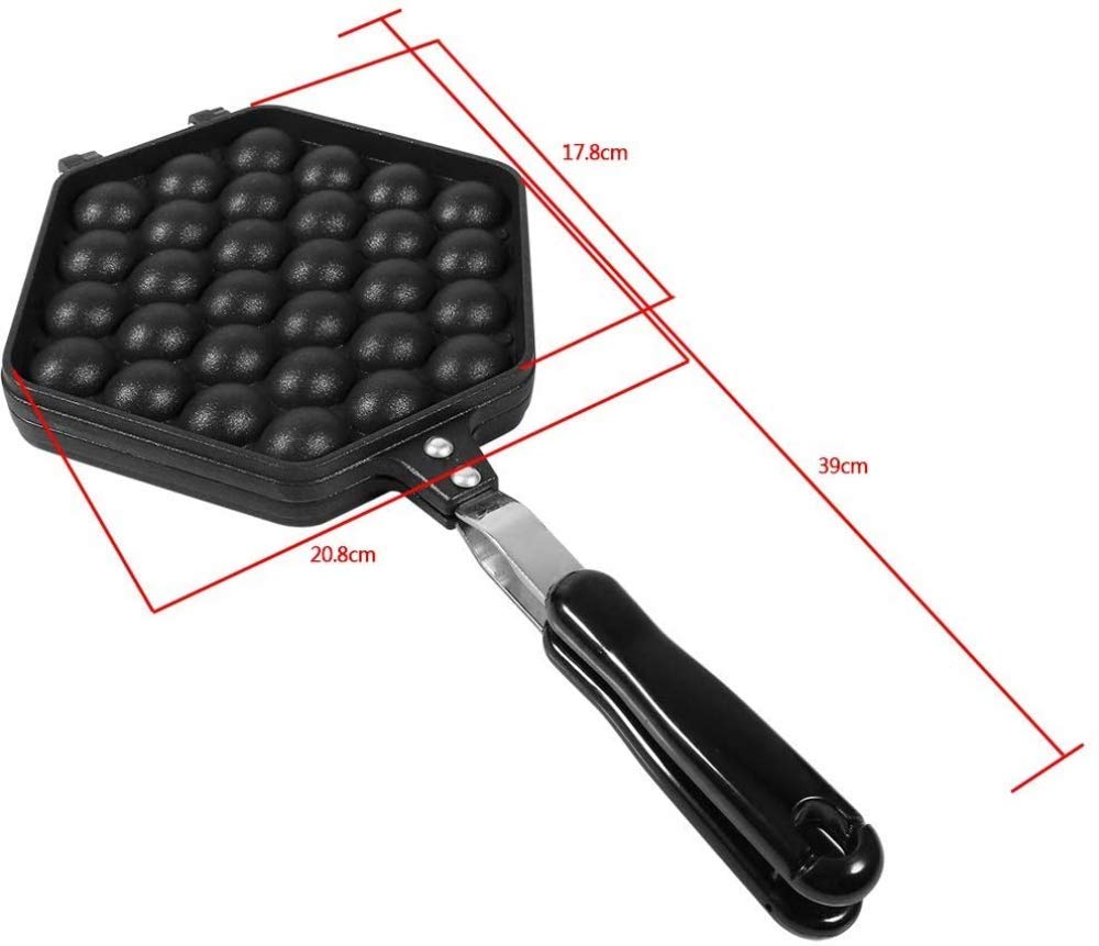 Non-Stick Aluminum Alloy Egg Waffle Pan - Bubble Waffle Maker for Homemade Hong Kong Egg Puffs, Perfect for Breakfast, Desserts, and Street-Style Snacks