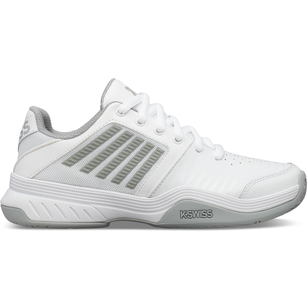 K Swiss Court Express Women's Clay Court Tennis Shoes - White & Silver | Lightweight & Durable for Competitive Play & Training