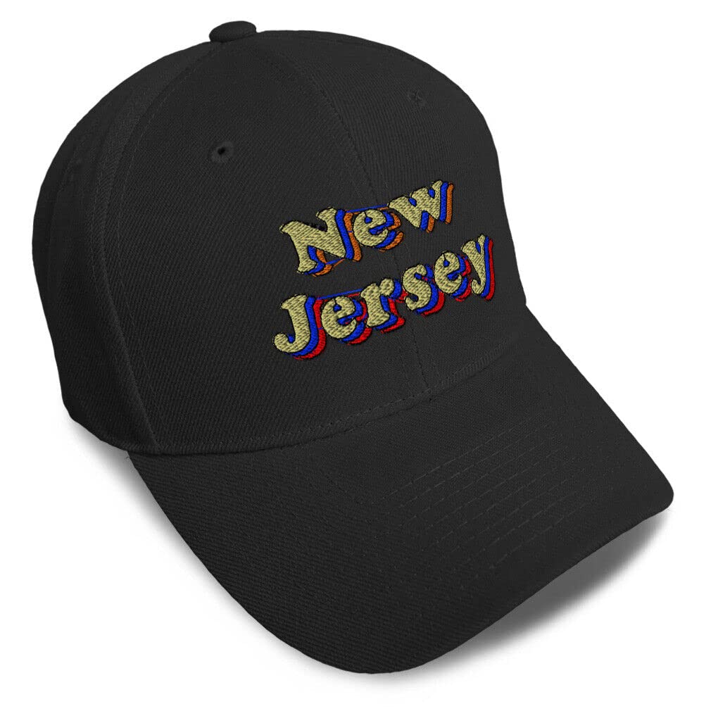 New Jersey State Baseball Cap - Acrylic Embroidered Dad Hat for Men & Women, One Size Fits All - Perfect for Sports Fans, Outdoor Activities & Casual Wear