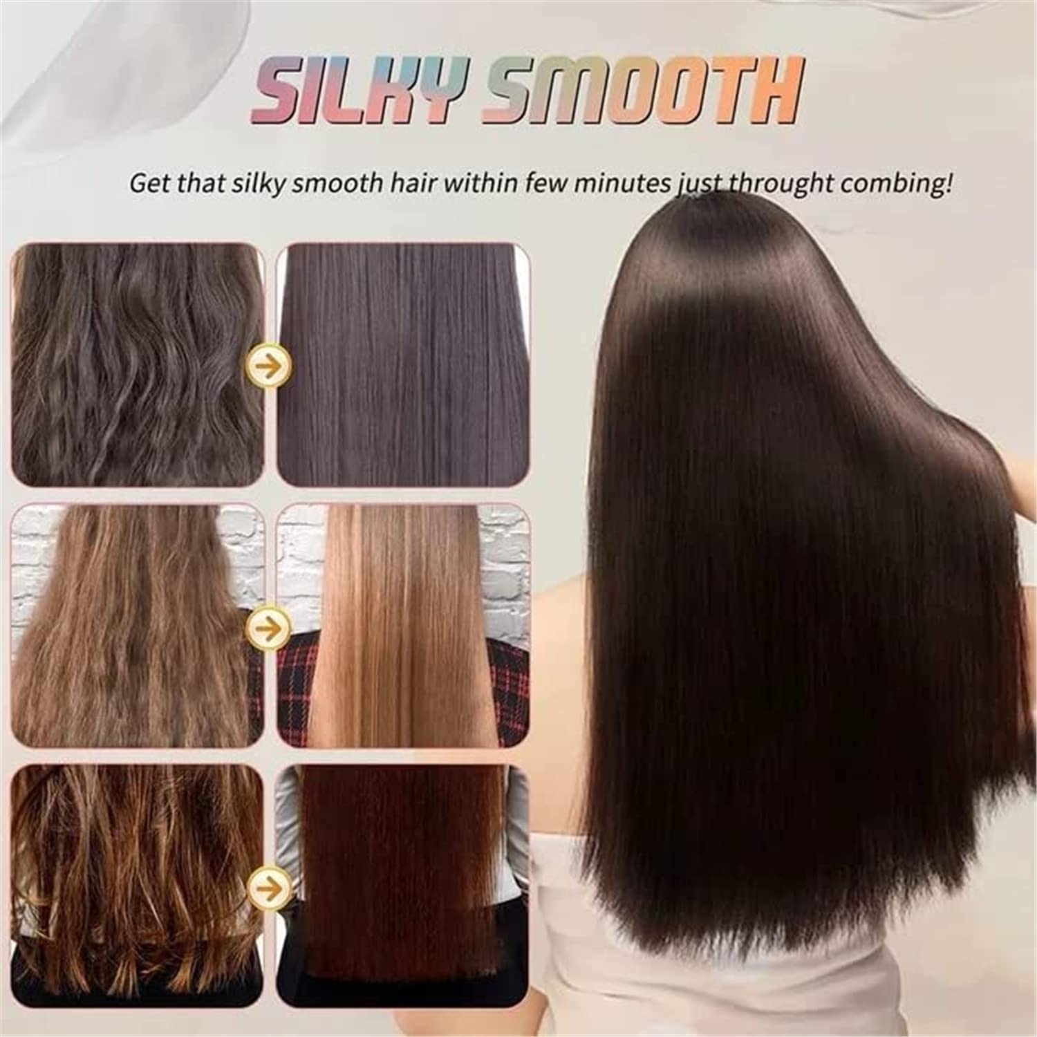 2023 New Protein Hair Straightening Cream - Silk & Gloss Treatment for Dry Hair | Nourishing Collagen Smoothing Cream with Fast Results | For Women & Men (1pc) | Perfect for Salon-Quality Styling at Home or Professional Use
