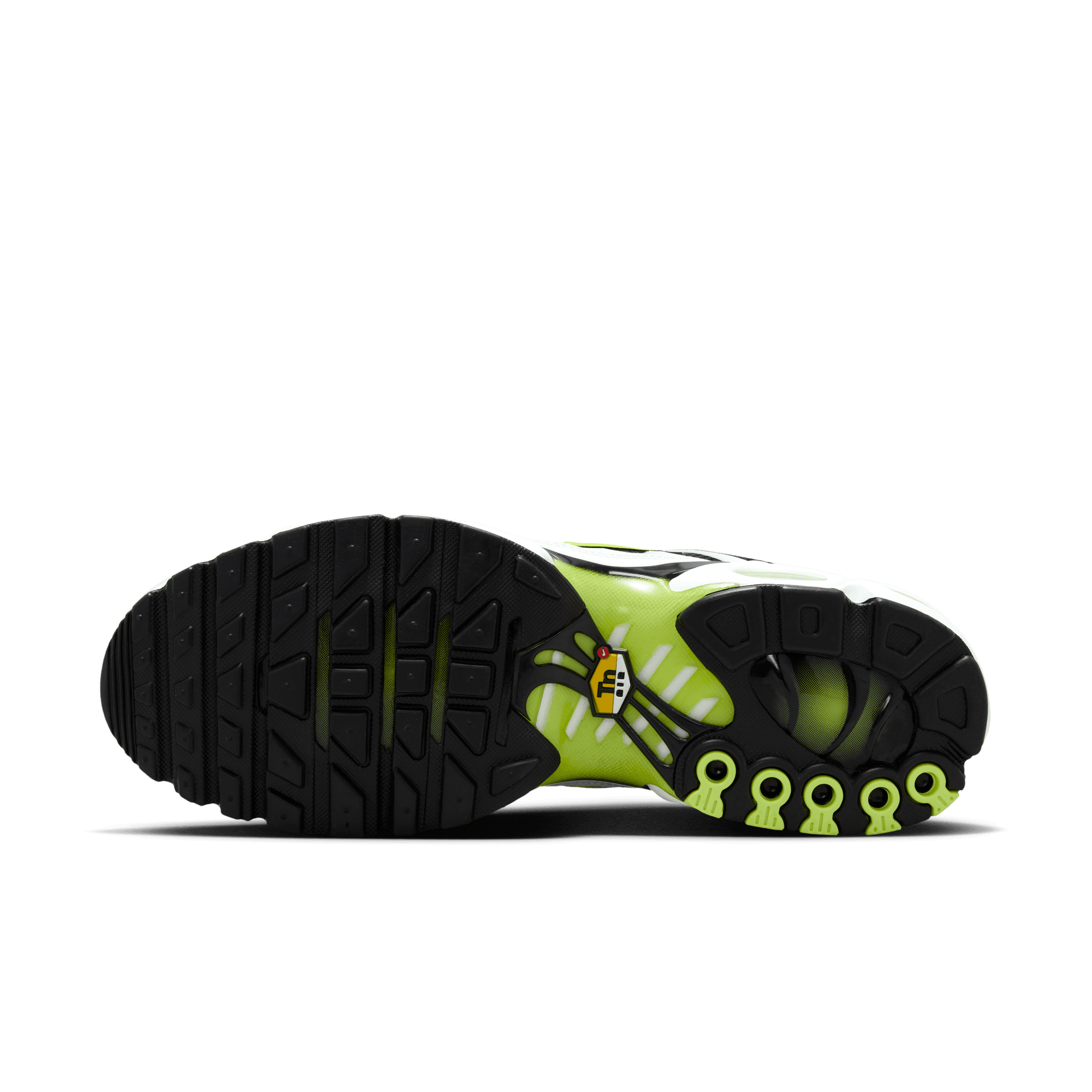 Nike Air Max Plus Running Shoes - White/Volt/Black - Lightweight Cushioned Sneakers for Men & Women - Perfect for Jogging, Gym Workouts & Casual Wear