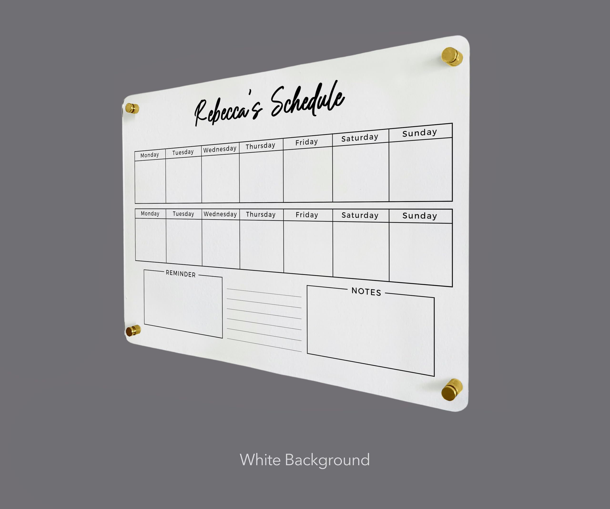 Personalized Acrylic Two-Week Planner & Dry Erase Calendar 2025 - Customizable To-Do List Board for Home, Office & School Organization - Perfect Housewarming Gift & New Home Present