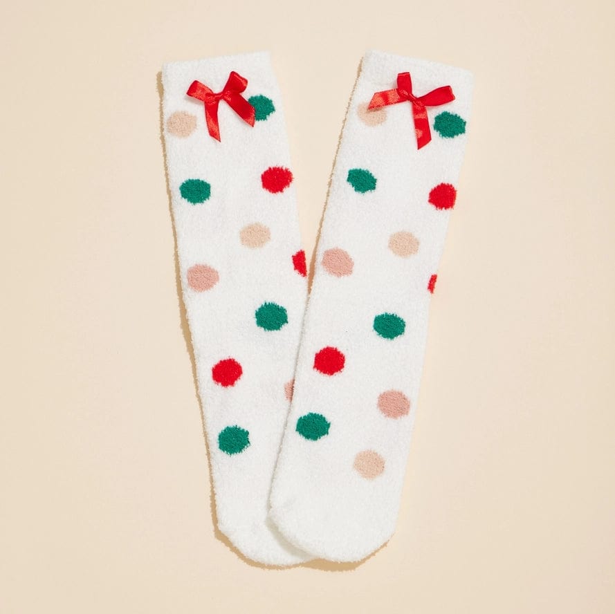 Santa Assorted 4 Pack Fuzzy Socks - Cozy Christmas Holiday Gifts for Women & Men - Perfect for Stocking Stuffers, Winter Warmth & Family Gatherings