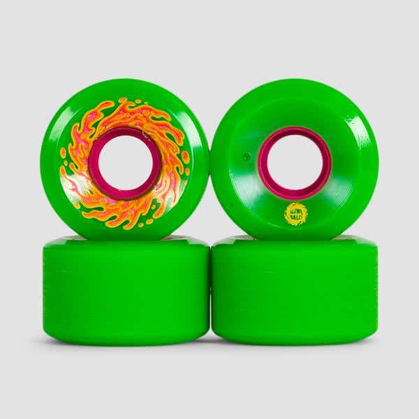 Mini OG Slime Wheels 54.5mm 78a Green Pink - Premium Skateboard Wheels for Smooth Riding & Tricks - Perfect for Street Skating, Park Rides & Longboard Cruising