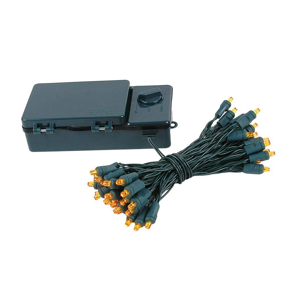 50 LED Battery Operated Christmas Mini Lights - 17ft Green Wire String Lights for Indoor/Outdoor Holiday Decorations, Tree, Party, Wedding & Home Decoration