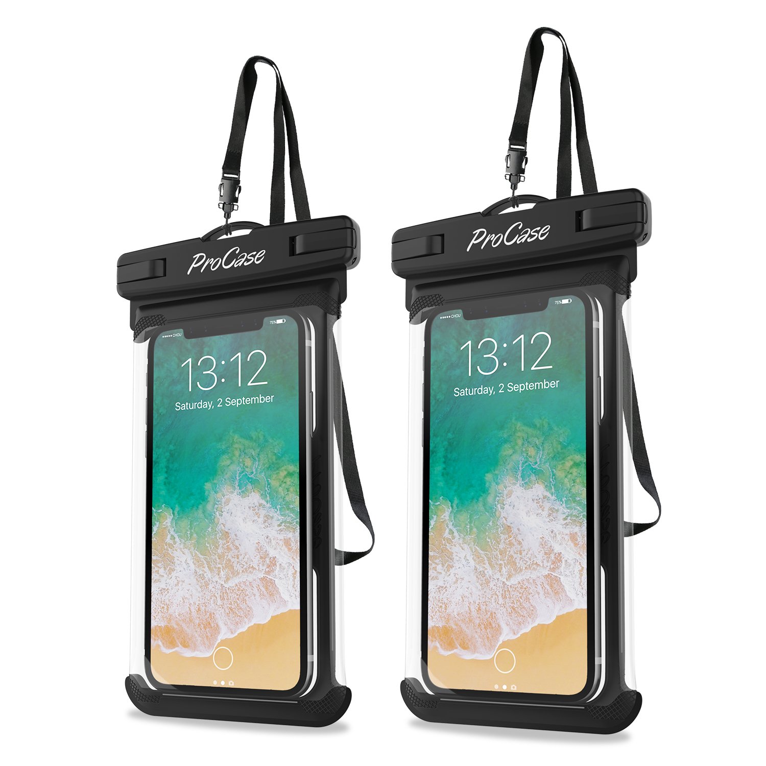 ProCase 2 Pack Waterproof Phone Pouch for iPhone 15 14 13 12 Pro Max & Galaxy S24 S23 S22 Ultra (Up to 7.0