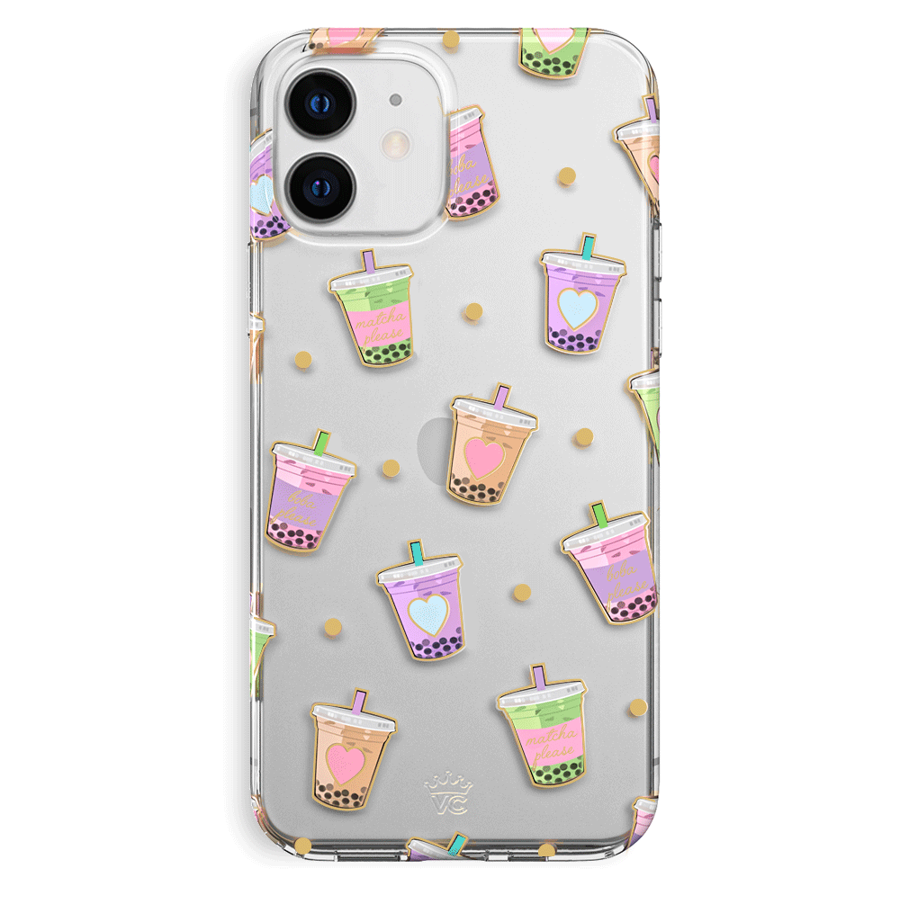 Premium Matcha Green Clear iPhone Case - Slim Protective Cover for iPhone 12/13/14/15 Pro Max - Eco-Friendly Scratch Resistant Phone Case for Daily Use, Work & Travel