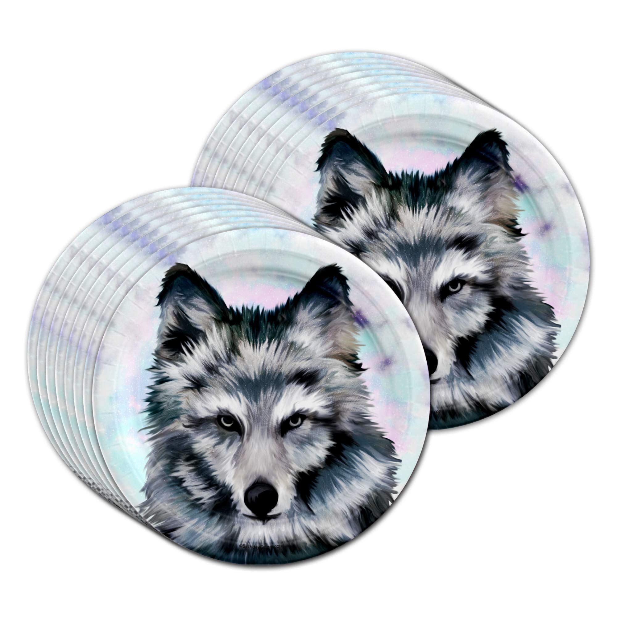 Wolf Themed Birthday Party Supplies Set - 16-Piece Tableware Kit with Plates, Napkins & Cups for Wild Animal Birthday Decorations (Perfect for Kids, Adults & Jungle Theme Parties)