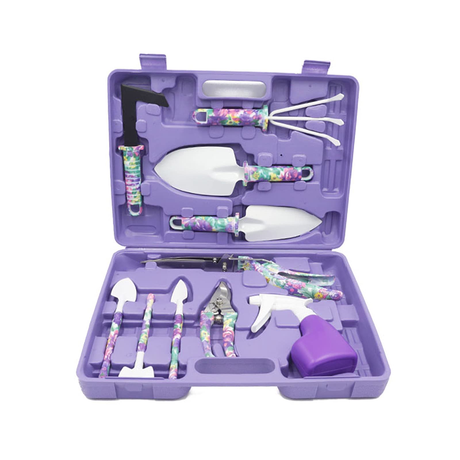 Leyeet 10-Piece Garden Tools Set with Storage Case - Includes Shovel, Watering Can & Essential Gardening Hand Tools for Planting, Weeding & Outdoor Gardening