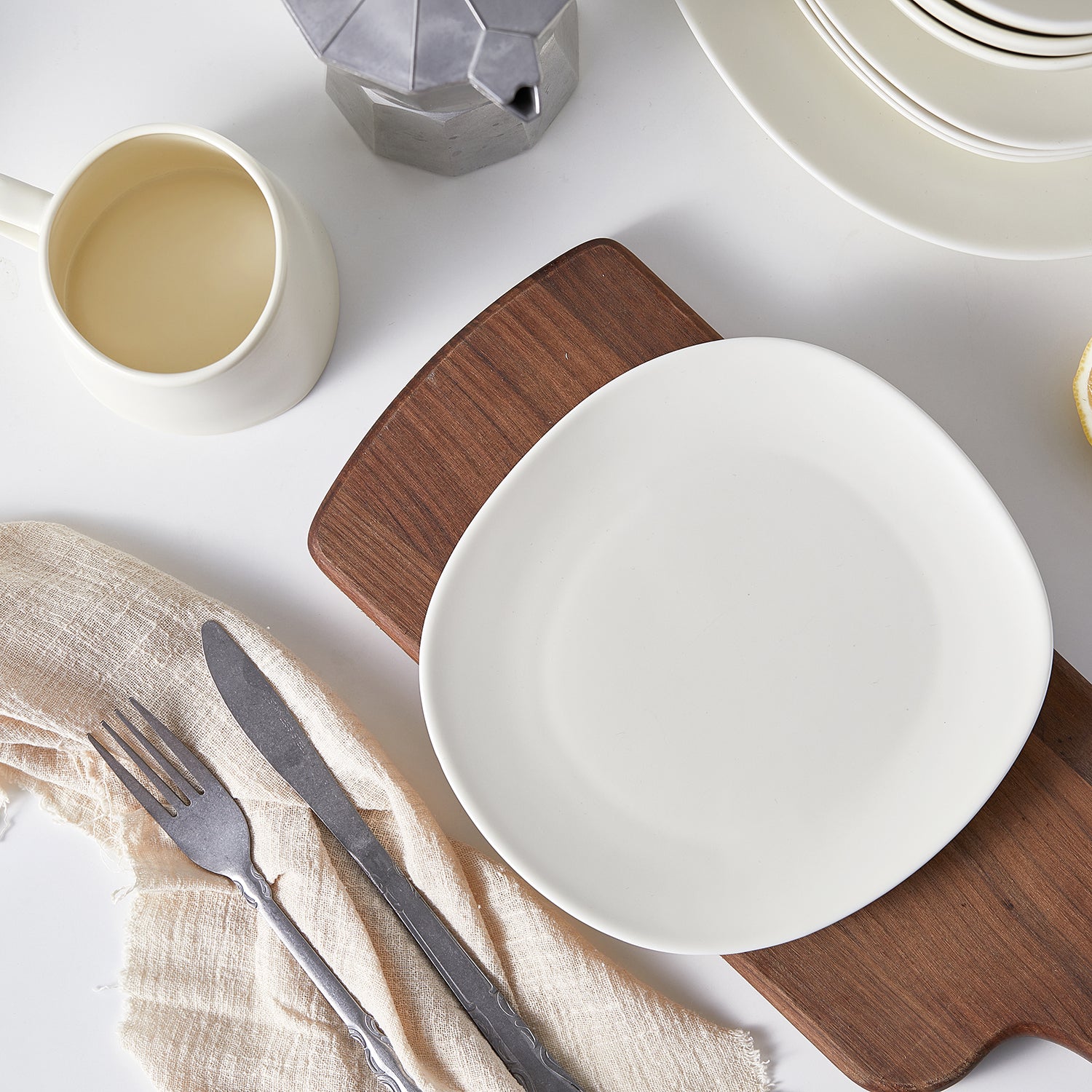 Delilah Porcelain Salad Plate Set of 6 - Elegant Dinnerware for Fine Dining, Parties & Home Decor | Dishwasher Safe & Chip Resistant