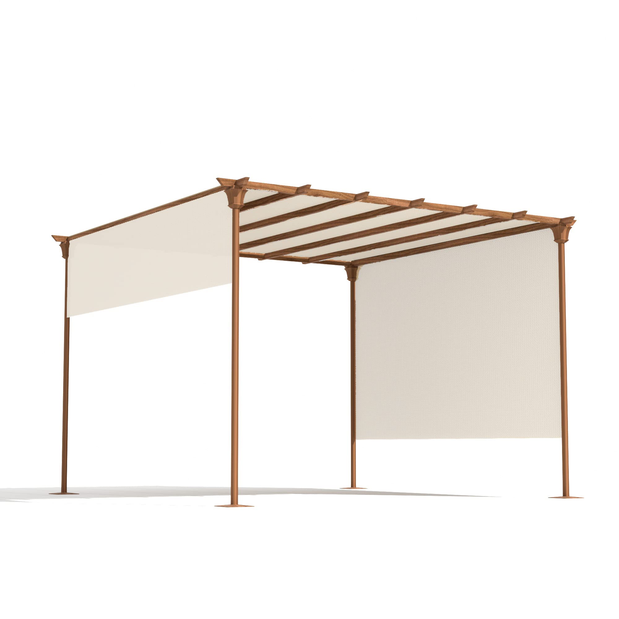 COARBOR 6Ft x 126Ft Beige Sun Shade Cloth - UV Resistant Outdoor Fabric for Pergola, Carport, Patio, Deck, Backyard, Garden, Greenhouse & Balcony - DIY Sun Protection Cover for Outdoor Spaces