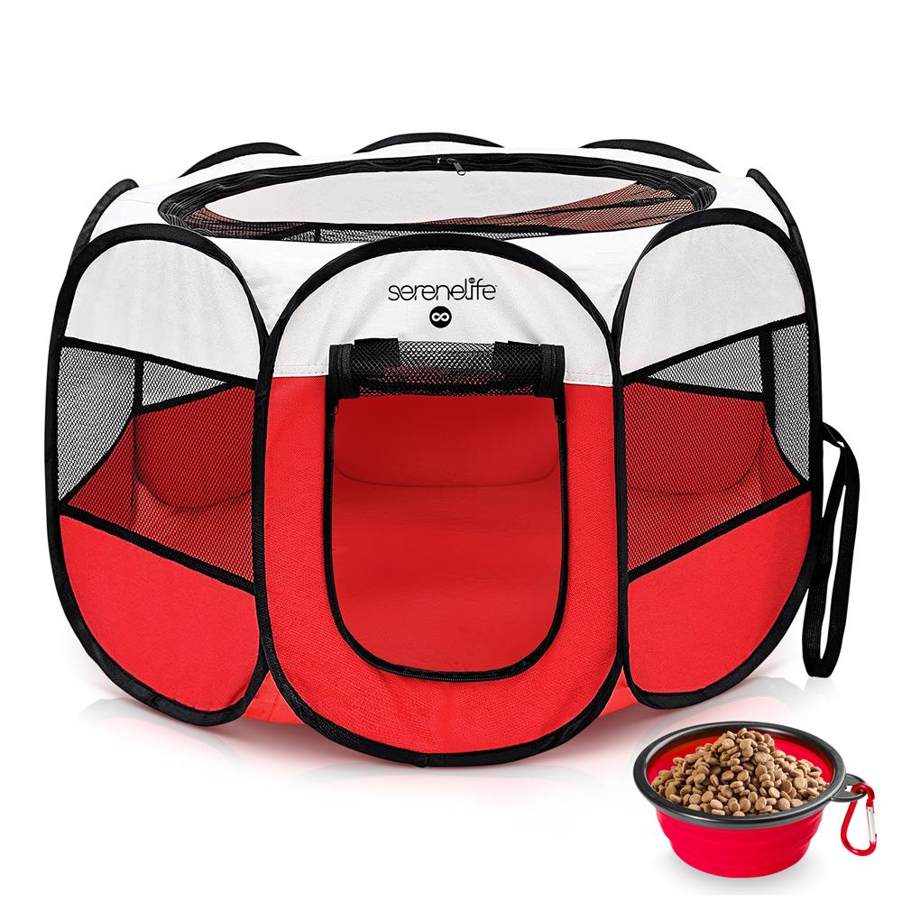 Foldable Portable Pet Tent with Removable Pet Bowl - Lightweight Travel Dog & Cat Shelter for Camping, Hiking, and Outdoor Adventures