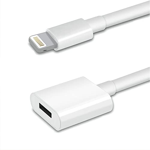 Apple MFi Certified 6FT Lightning Extension Cable for iPhone & iPad - Male to Female Connector, Supports Charging, Audio, Video & Data Transfer - Perfect for Home, Office & Travel (White)