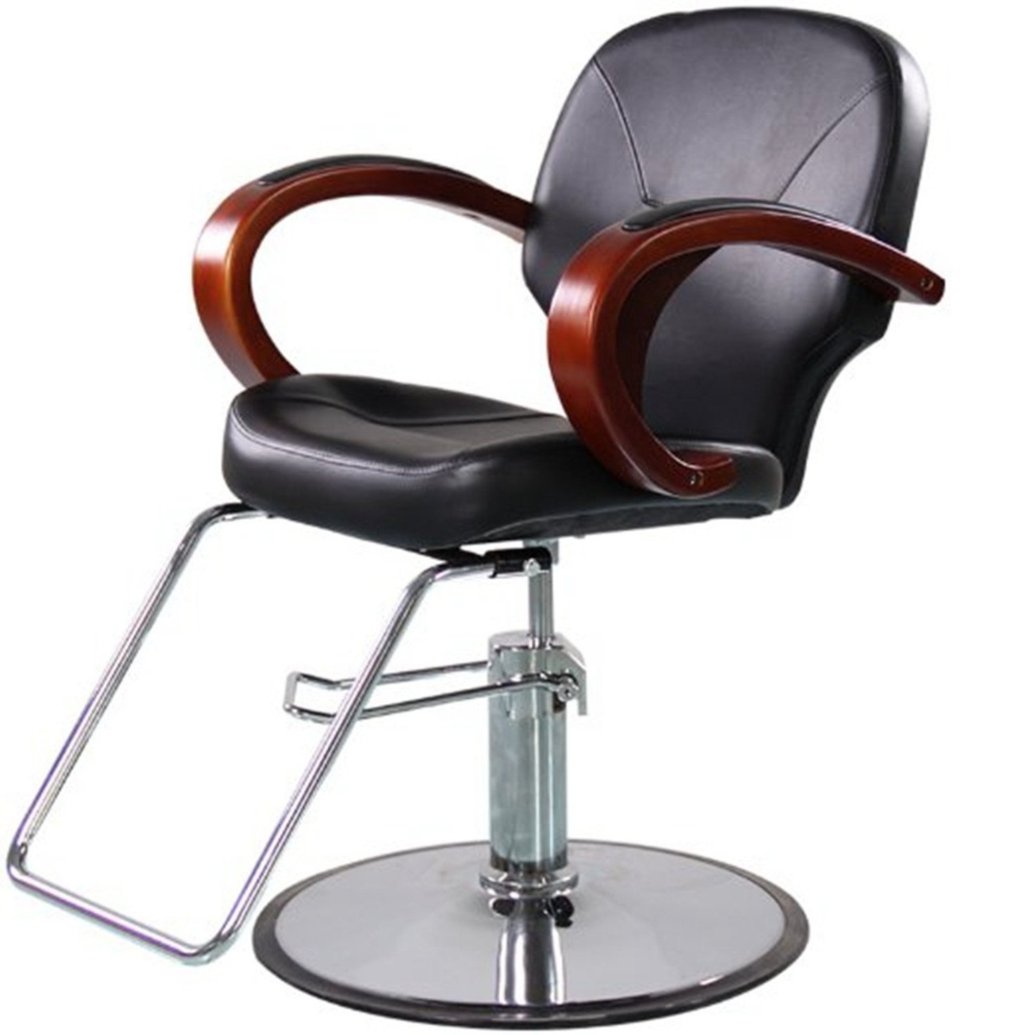 FlagBeauty Hydraulic Styling Barber Chair - Professional Salon Equipment for Hair Styling & Beauty Services, Adjustable Height Black Salon Chair (Ideal for Barber Shops, Hair Salons & Home Use)