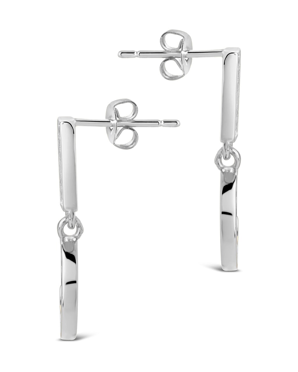 Valeria CZ & Moonstone Crescent Drop Stud Earrings for Women – Elegant Bohemian Dangle Earrings for Party, Wedding & Everyday Wear