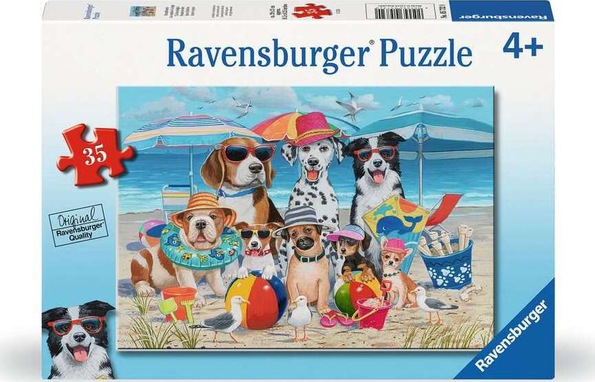 Beach Buddies 35 Piece Jigsaw Puzzle for Kids - Fun Ocean Animal Educational Toy for Family Game Night & Summer Vacation Activities