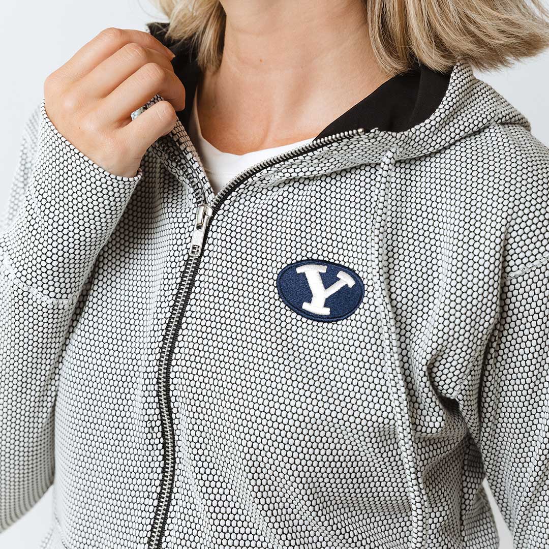 BYU Albion Honeycomb Zip Up Hoodie - Men's & Women's Pullover Sweatshirt for College Fans & Casual Wear