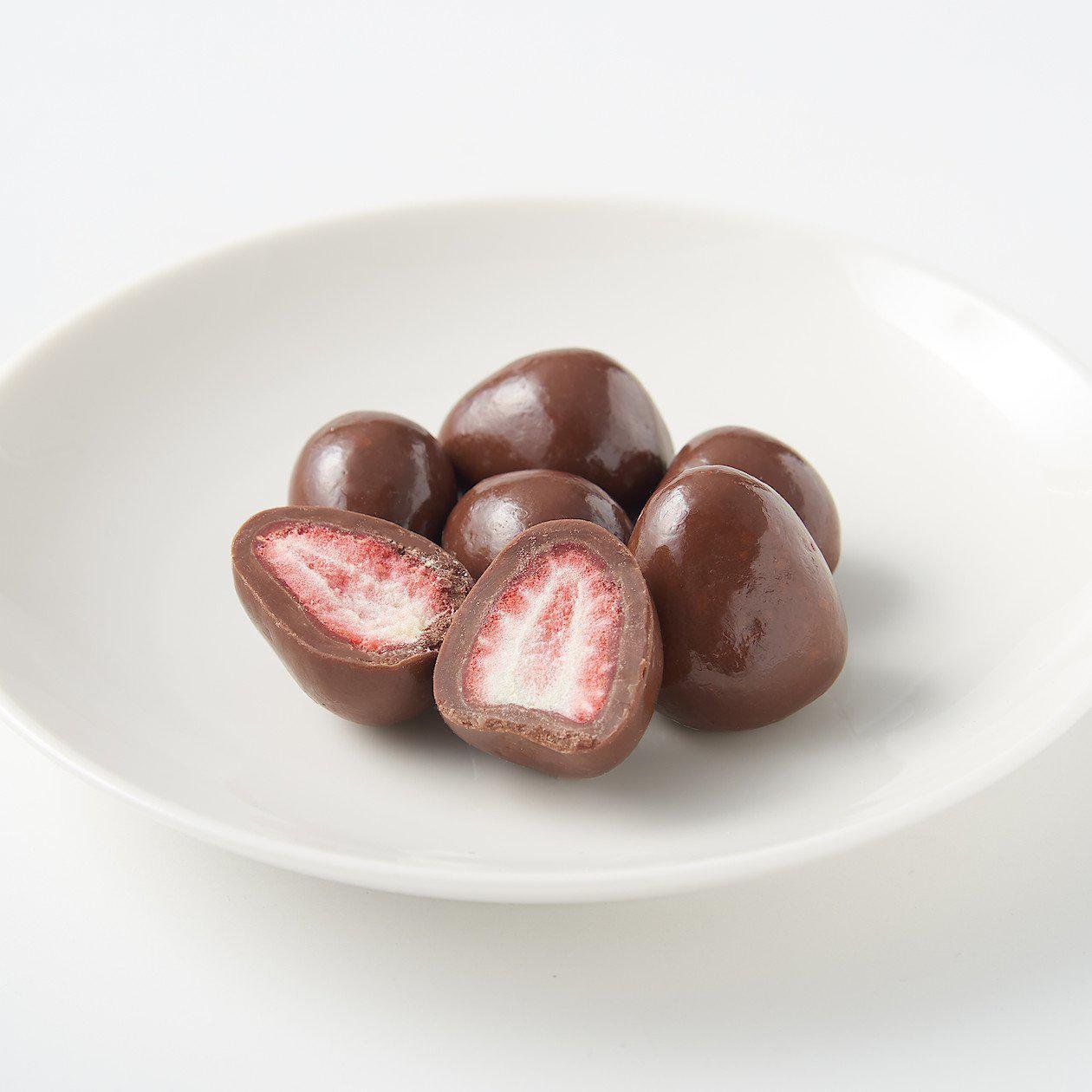 Premium Muji Chocolate Covered Strawberries 50g - Delicious Japanese Snacks for Gifts, Parties & Dessert Lovers