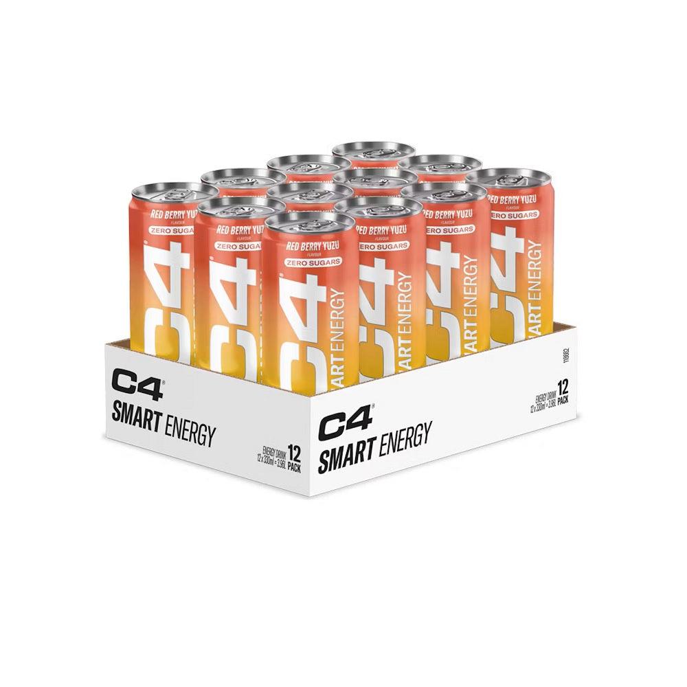 Cellucor C4 Smart Energy Drink - 12 Pack (330ml Each) - Pre Workout Supplement for Focus & Endurance - Perfect for Gym, Running & Fitness Training
