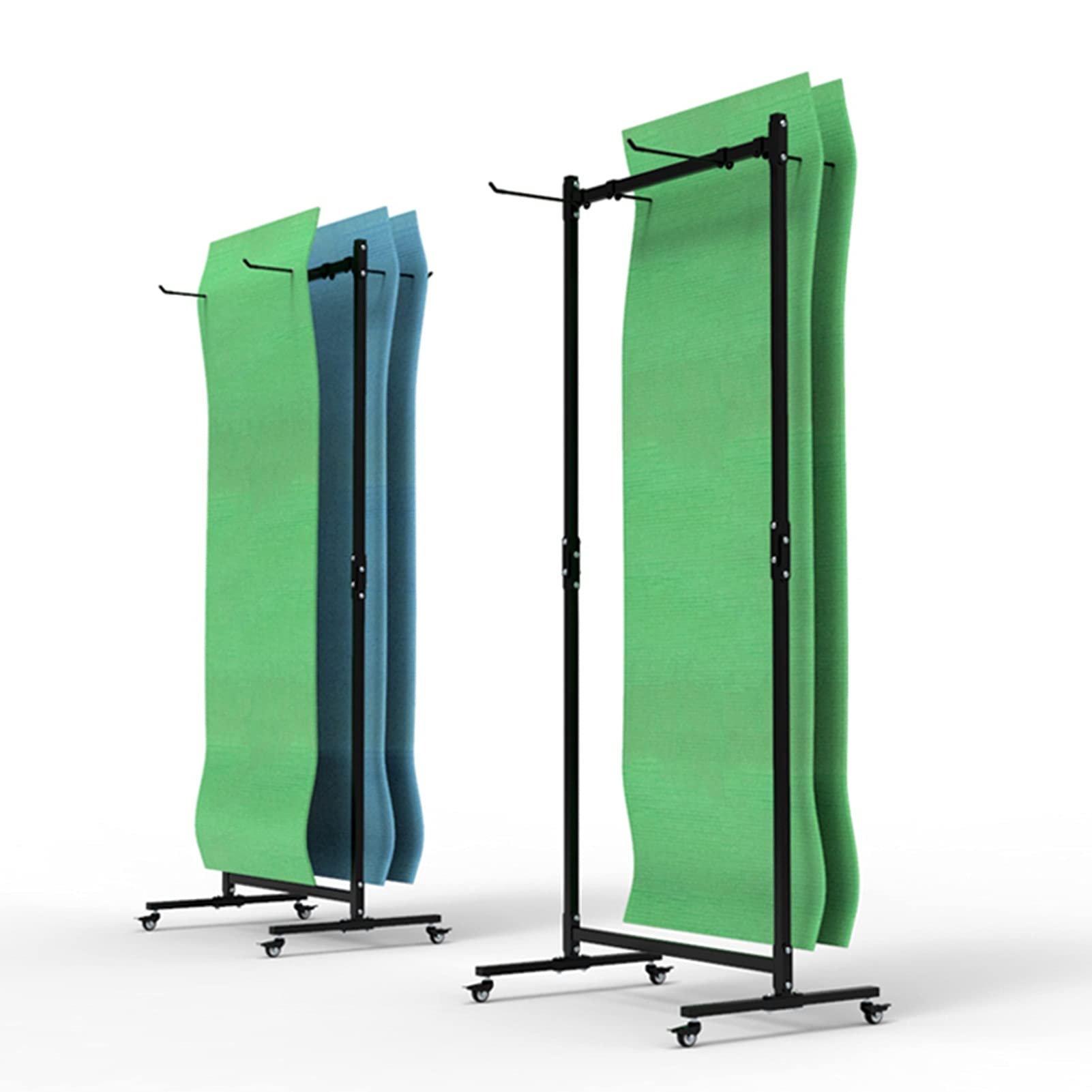 Commercial Yoga Mat Hanger Cart - Holds 40 Mats | Yoga Studio Storage Organizer for Exercise Mats, Foam Rollers & Resistance Bands | Perfect for Gym, Fitness Center & Home Yoga Practice