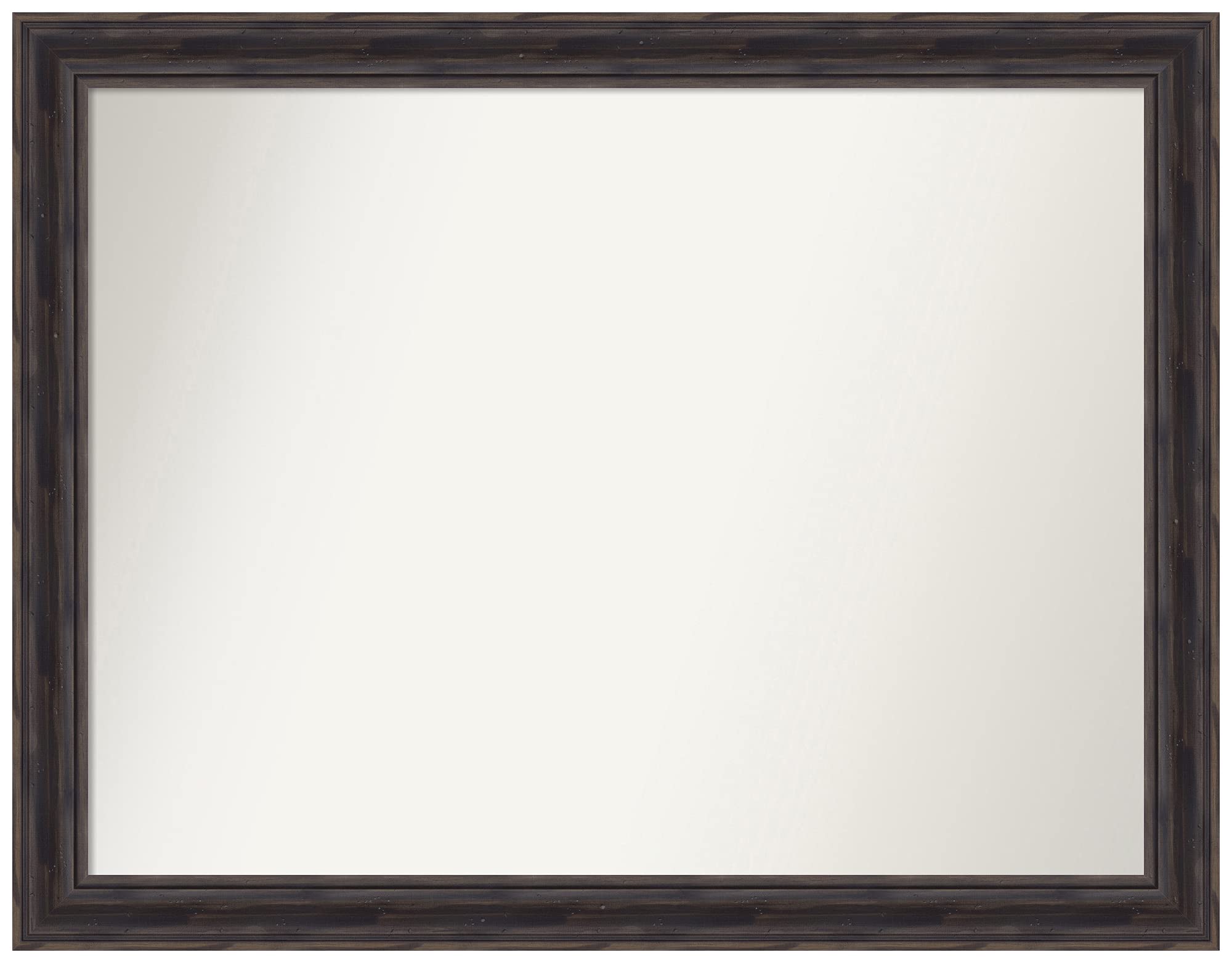 Amanti Art Rustic Pine Brown Non-Beveled Custom Wall Mirror - 24.5x31.5 Inches, Narrow Frame - Bathroom, Bedroom, Living Room Decor - Various Custom Sizes Available